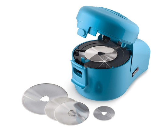 TrueCut TrueSharp 2 Rotary Cutter Blade Sharpener – Fast, Easy Diamond Grit Sharpener for 28mm, 45mm & 60mm Blades – Quilting and Sewing Tool
