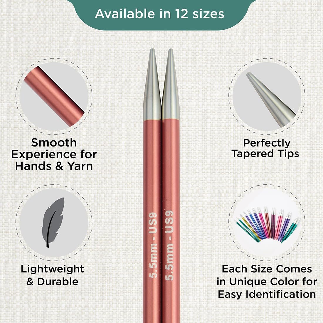 KnitPro Zing Interchangeable Circular Needles 4" (10cm)