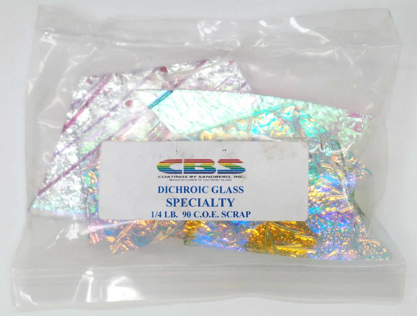 1/4 Lb CBS Specialty Dichroic Scrap - 90 Coe