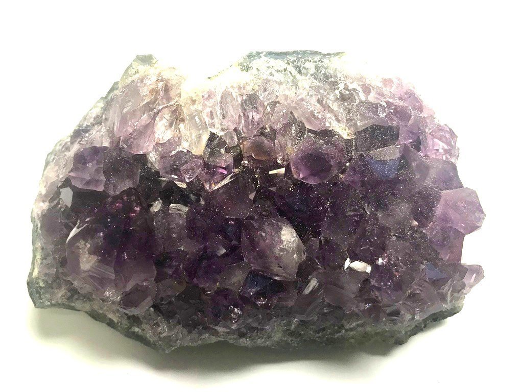Zentron Crystal Collection: Raw Geode Druze Piece (4", Amethyst/Citrine/Quartz)