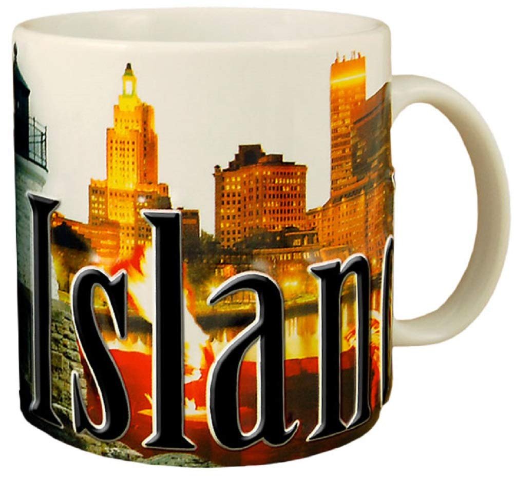 Americaware Rhode Island 18oz. Color Relief Coffee Mug