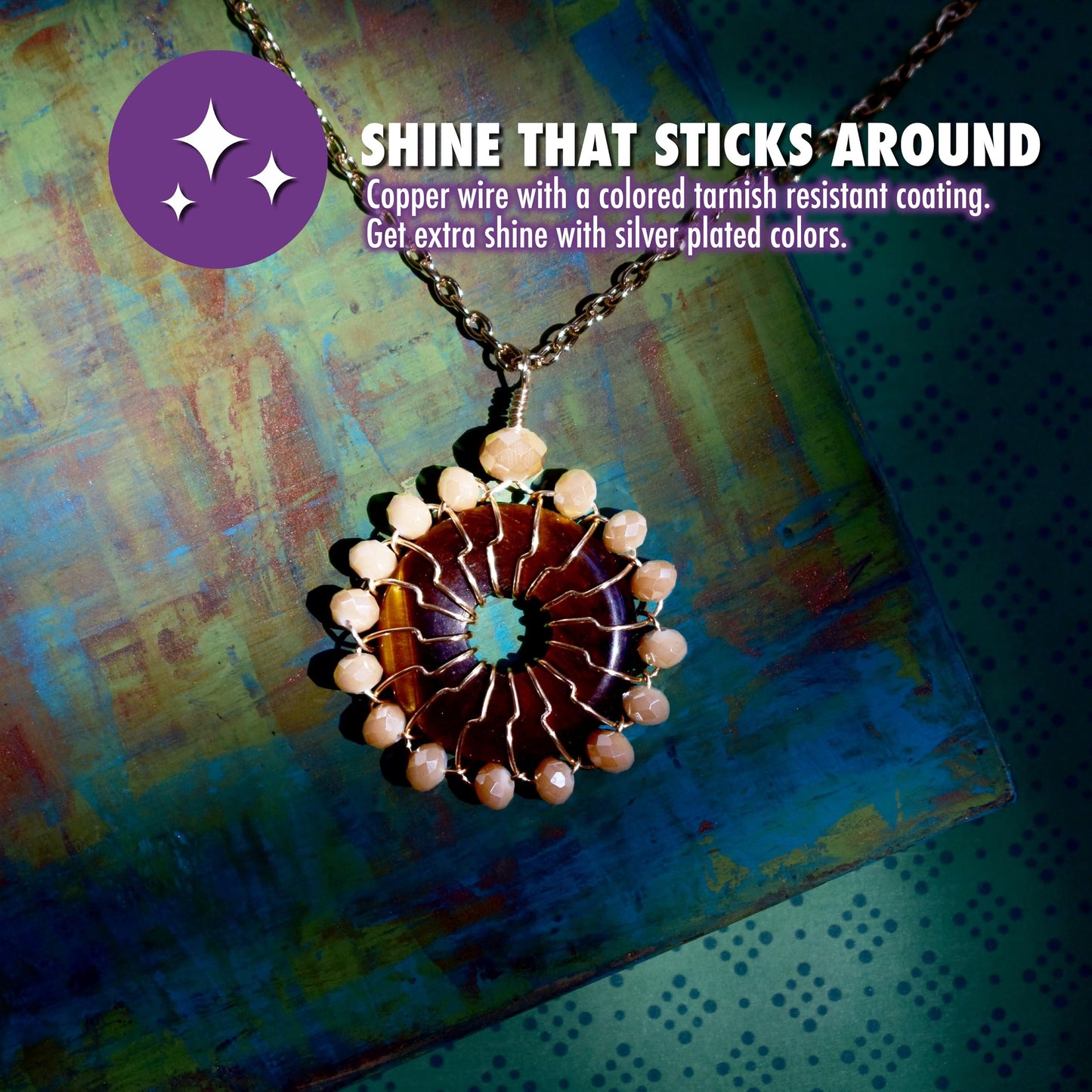 Artistic Wire Silver Plated Tarnish Resistant Colored Copper Craft Jewelry Wrapping Wire, Tarnish Resistant