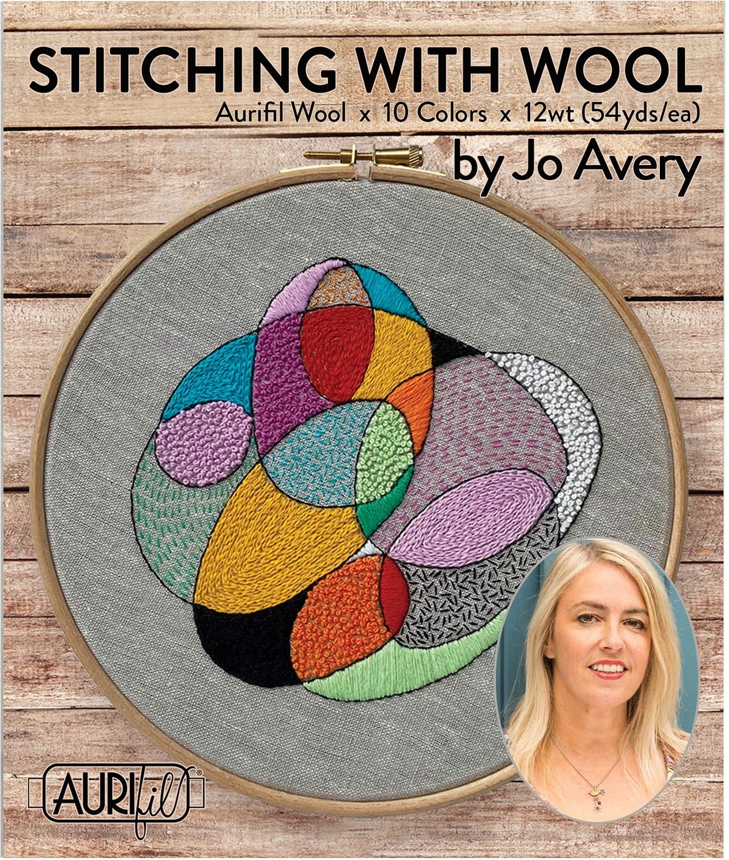 Aurifil USA Wool by Jo Avery Thread Collection Stitching, Multi