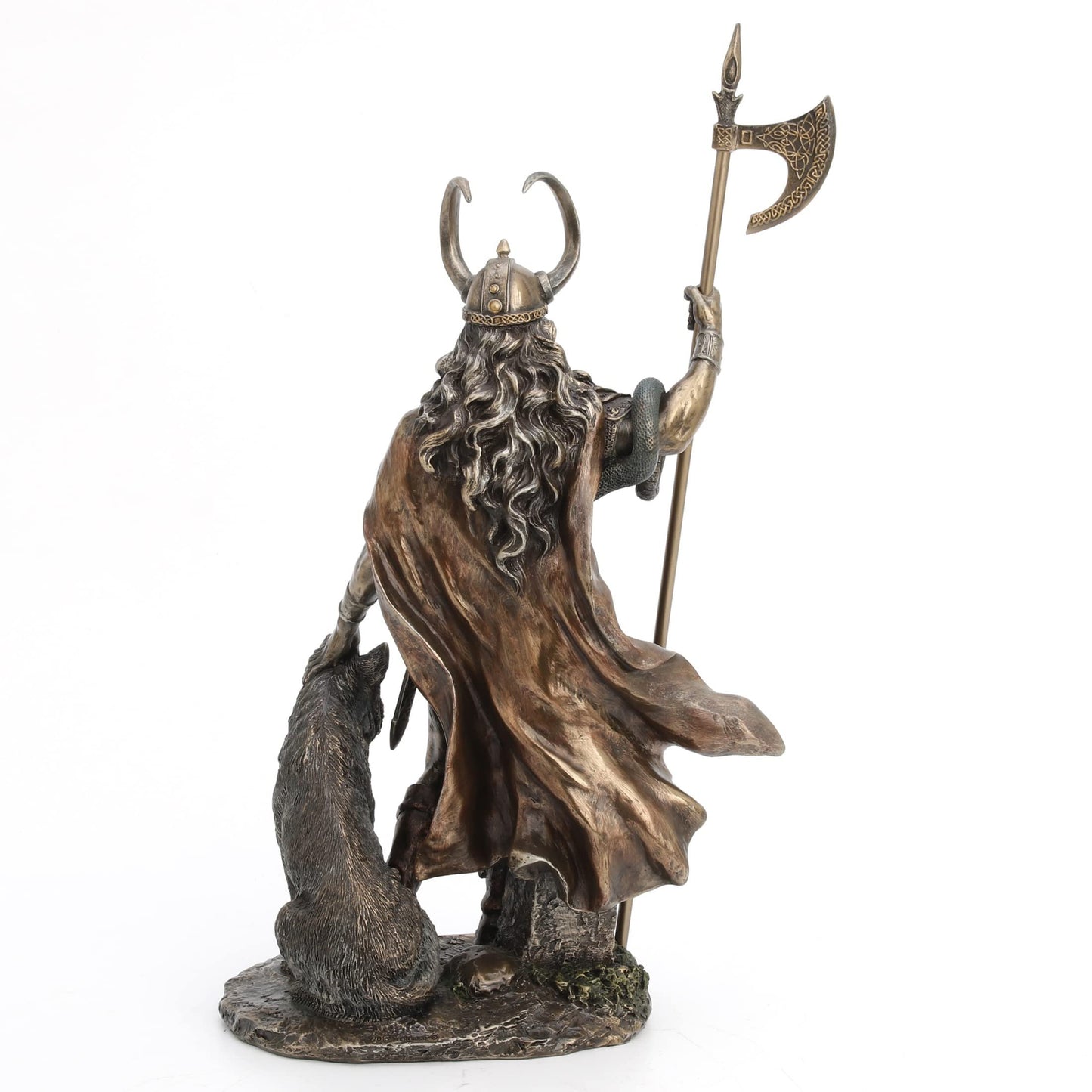 Bronze Norse God Loki God of Mischief Sculpture, Figurines Home Decor, 13.75 Inches