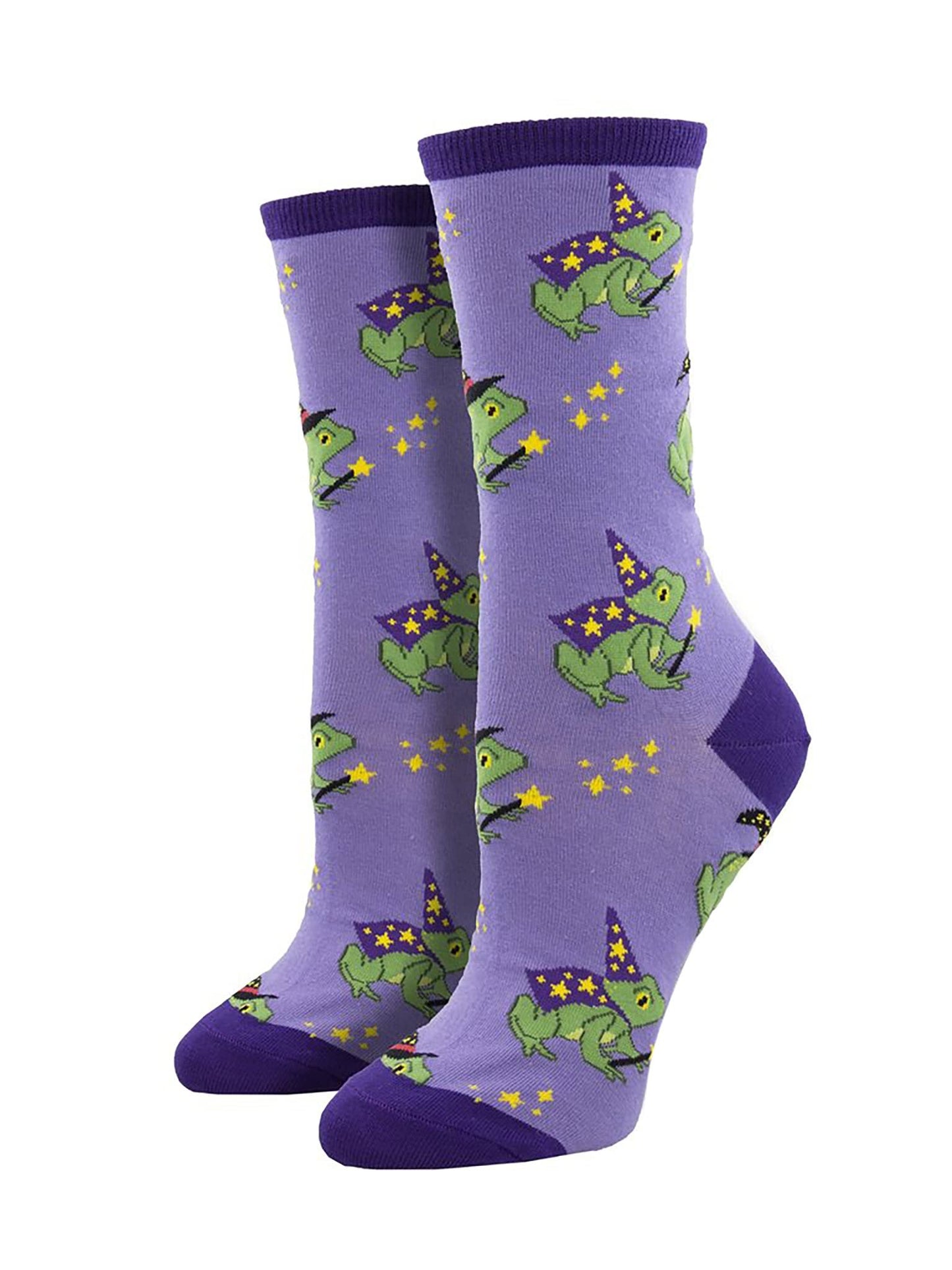 Socksmith Freaky Frogs Green Heather 9-11 (Women's Shoe Sizes 5-10.5)