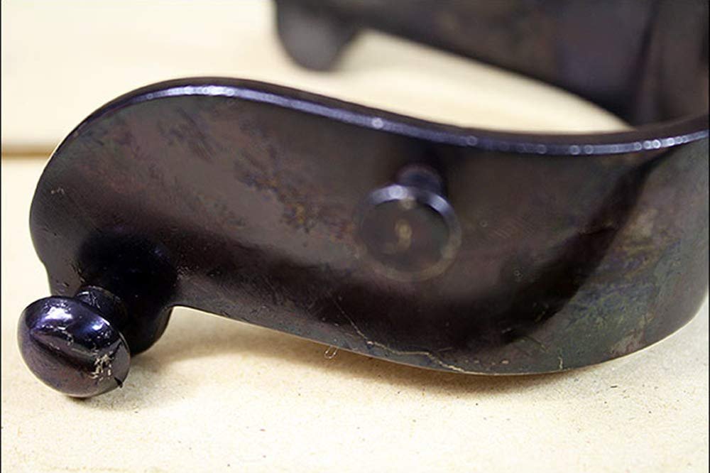 HILASON Black Steel Mens Bull Spur 5 Points Rowel Cowboy Rodeo