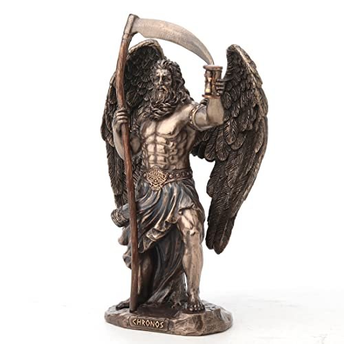 Veronese Design 7 1/4 Inch Tall Chrono The Greek God of Time Cold Cast Resin Bronze Finish Sculpture