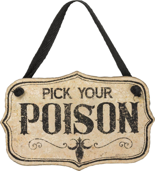 Primitives by Kathy Halloween Decor - Pick Your Poison Ornament