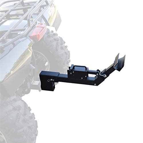 GREAT DAY Tote Caddy Trash Can Transporter - Fits Truck/Auto/Golf Cart/ATV With 2in Hitch Receiver - 200 lbs Weight Capacity - Black Powder-Coated Finish, TC5000