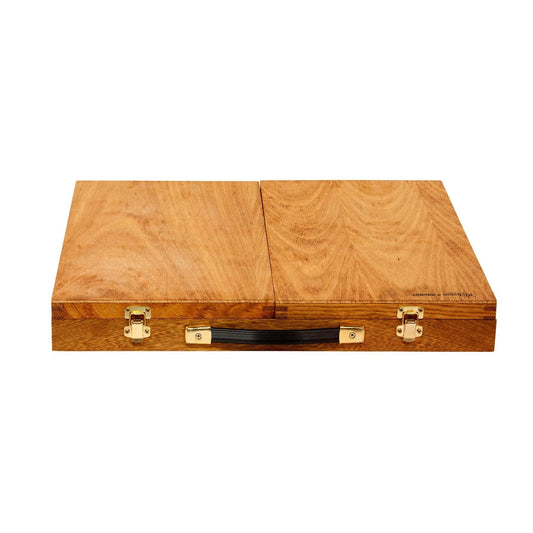 Jack Richeson French Mistress Wooden Arts & Crafts Storage Box, Modern Style, Brown, 21" L x 17.375" W x 3" H