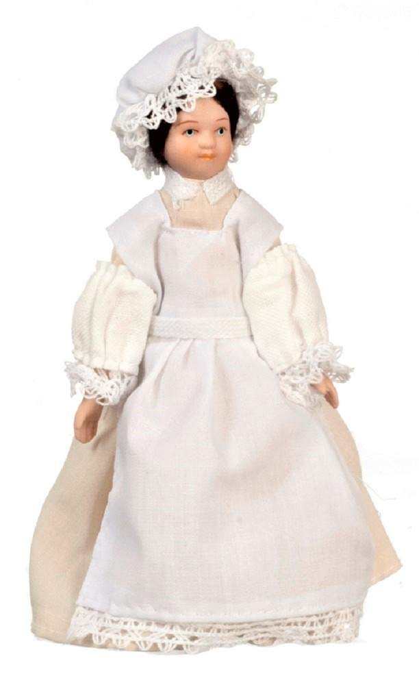 Aztec Imports, Inc. Dollhouse Miniature Doll Mail, Victorian Outfit, Porcelain #G7685