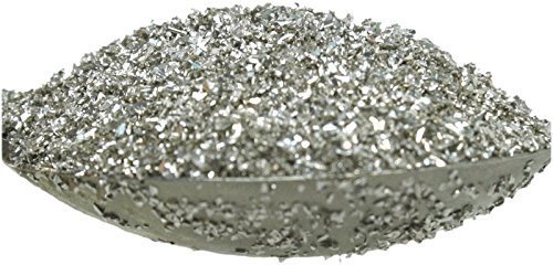 Silver Imported German Glass Glitter - Fine 90 Grit (Most Popular Grain Size) Sparkly Glass Glitter - 311-9-SL