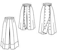 Folkwear #231 Big Sky Riding Skirt Western Cowgirl Sewing Costume Pattern