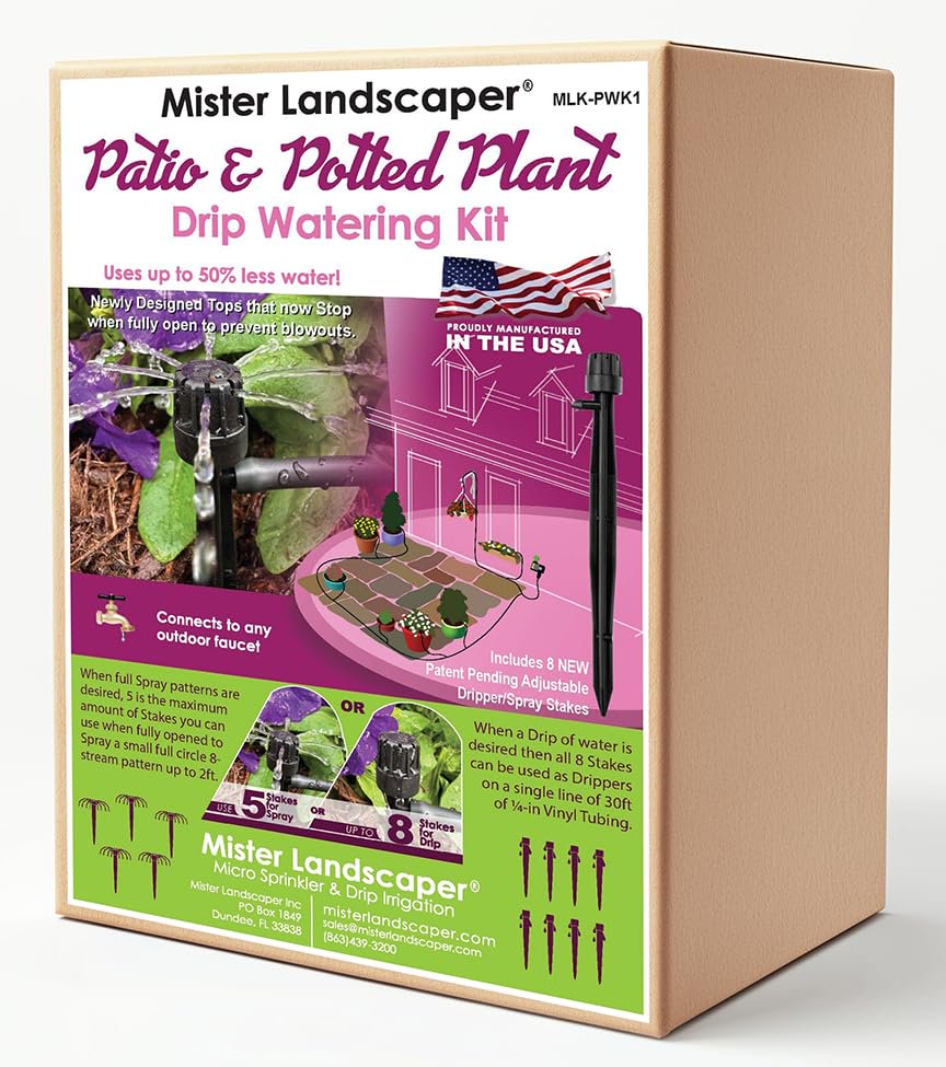 Mister Landscaper Patio & Potted Plant Drip Watering Kit