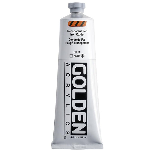 Golden Heavy Body Acrylic - Transparent Red Iron Oxide - 5 oz Tube