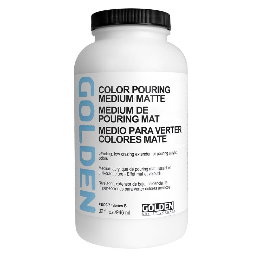 Golden Artist Colors Color Pouring Medium, Matte finish, 32 ounce bottle (3502-7)