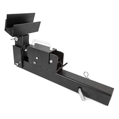 GREAT DAY Tote Caddy Trash Can Transporter - Fits Truck/Auto/Golf Cart/ATV With 2in Hitch Receiver - 200 lbs Weight Capacity - Black Powder-Coated Finish, TC5000