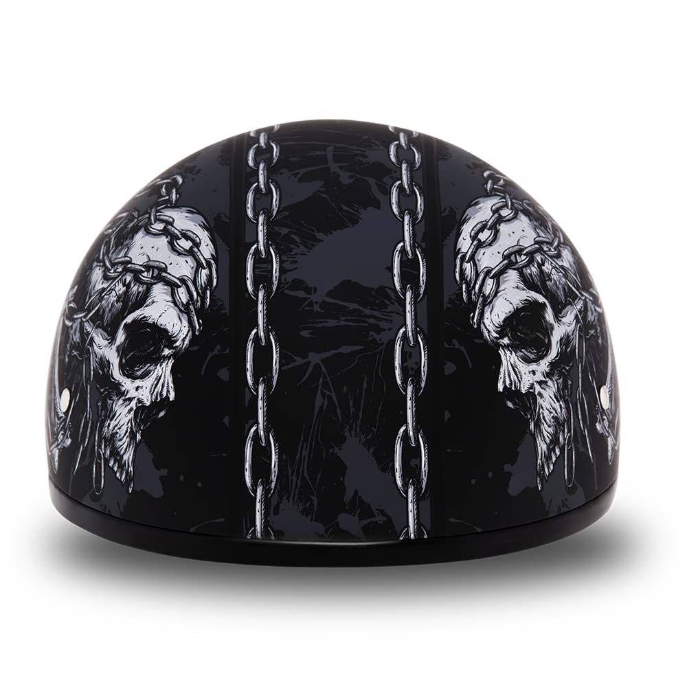 Daytona Helmets Half Skull Cap Motorcycle Helmet – DOT Approved [Graphics]…