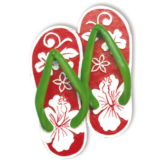 Hawaiian Hibiscus Slipper Sandals Holiday Ornament