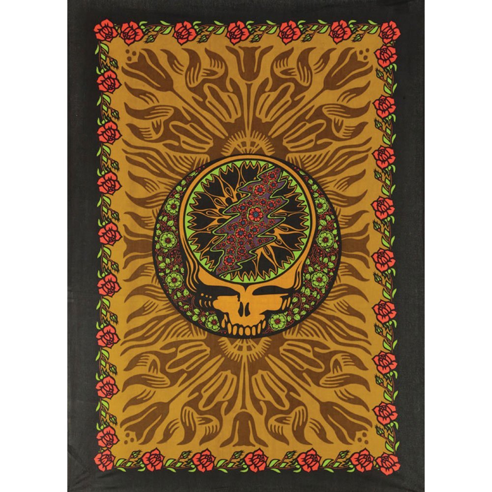 Sunshine Joy 3D Grateful Dead Skull & Roses Tapestry