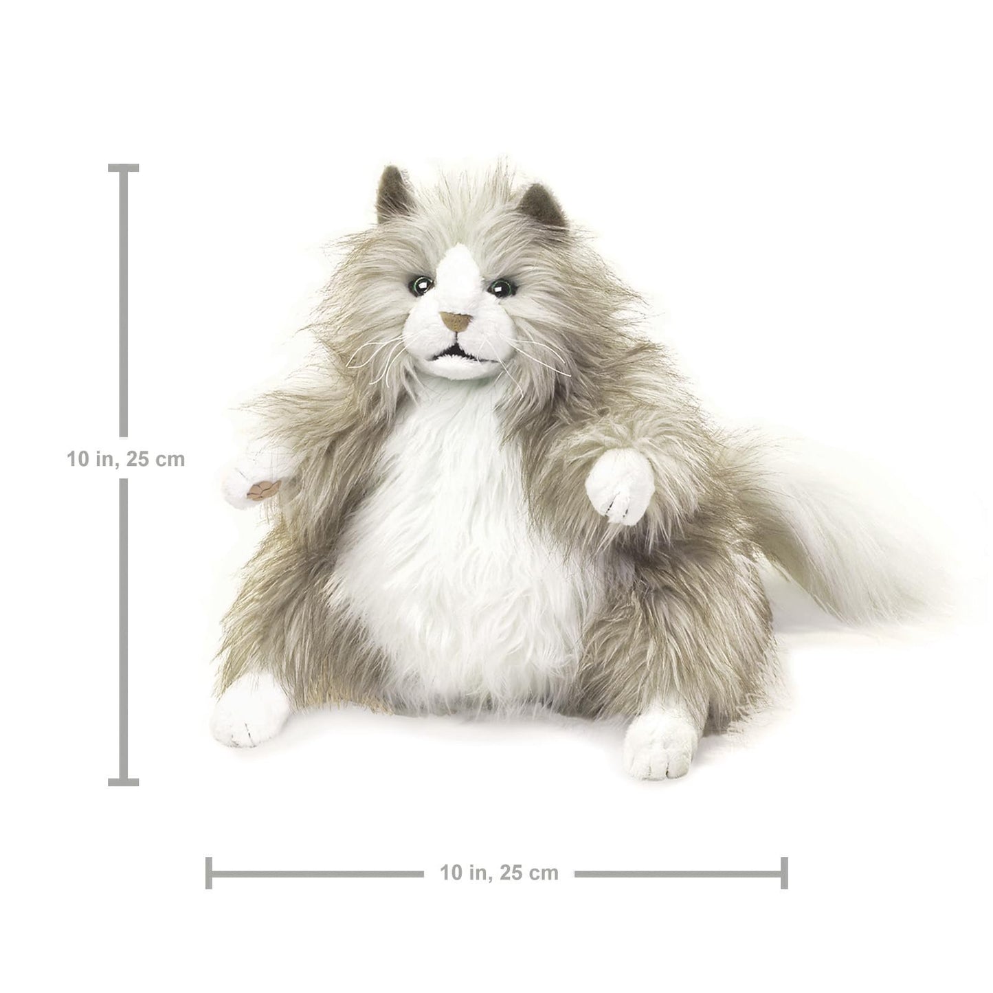 Folkmanis Fluffy Cat Hand Puppet, Multi-Colored (2566)