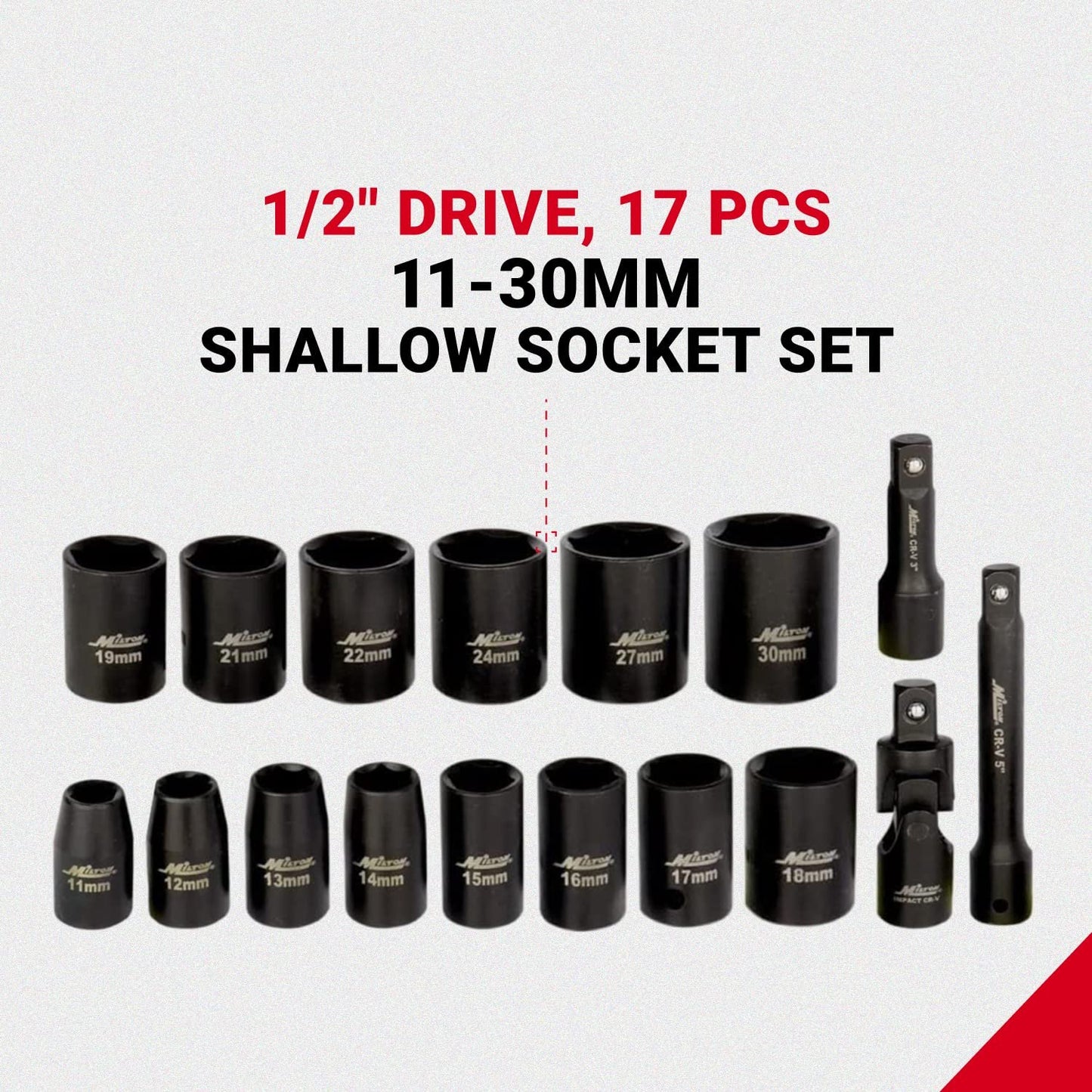 Milton 1300-SS Shallow Socket Sets