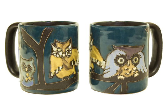 Mara Stoneware Mug - Owls on Branch- 16 oz