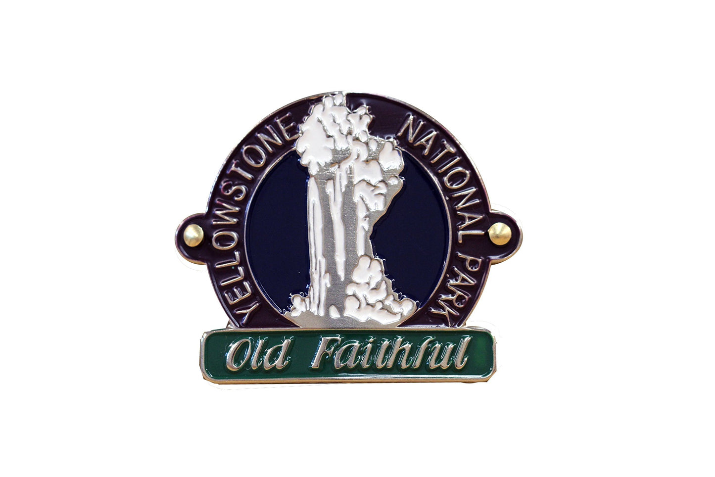 Yellowstone National Park - Old Faithful - Hiking Stick Medallion