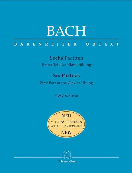 Six Partitas BWV 825-830 with fingerings (Piano)