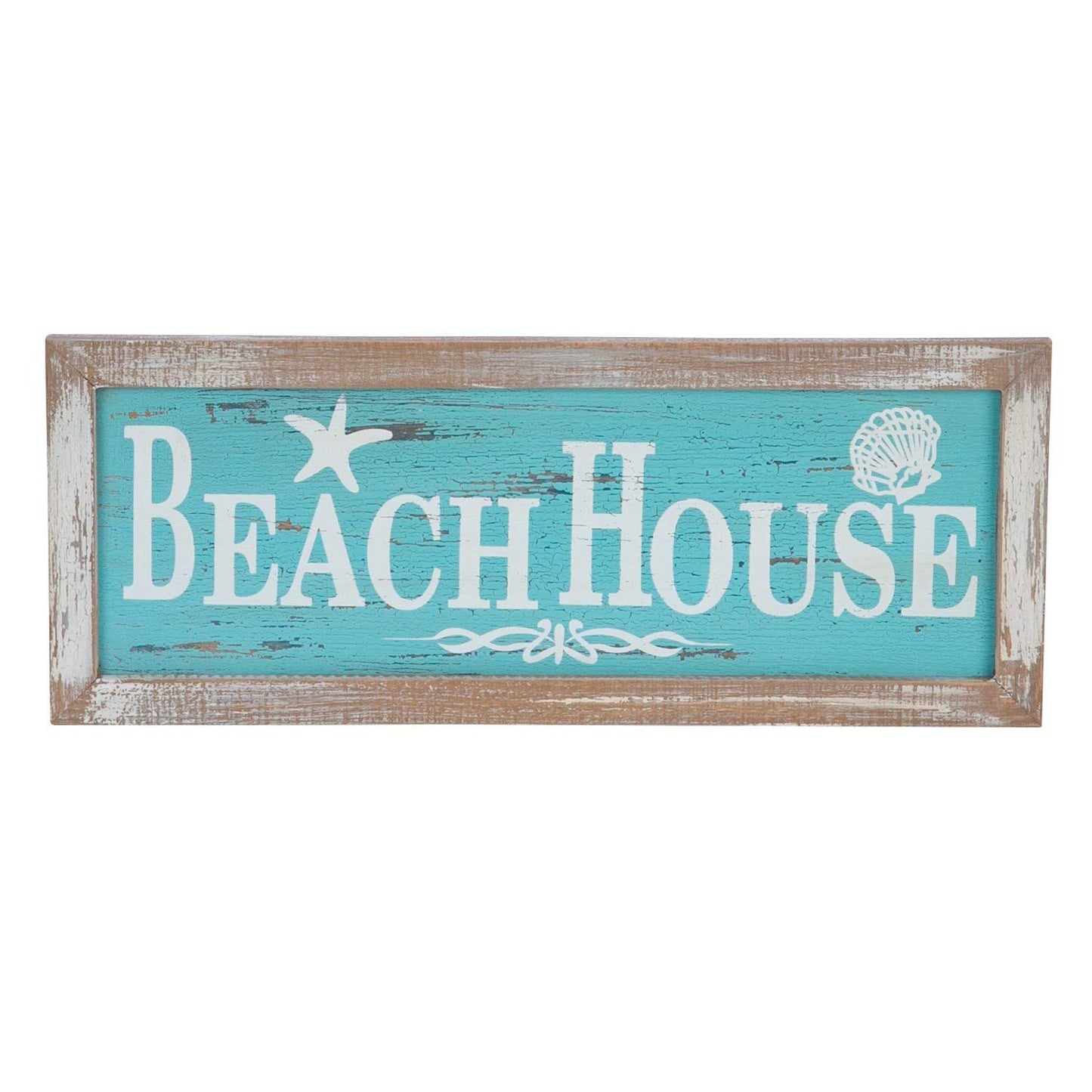 Beachcombers Beach House Framed Coastal Plaque Sign Wall Hanging Decor Decoration For The Beach Multi