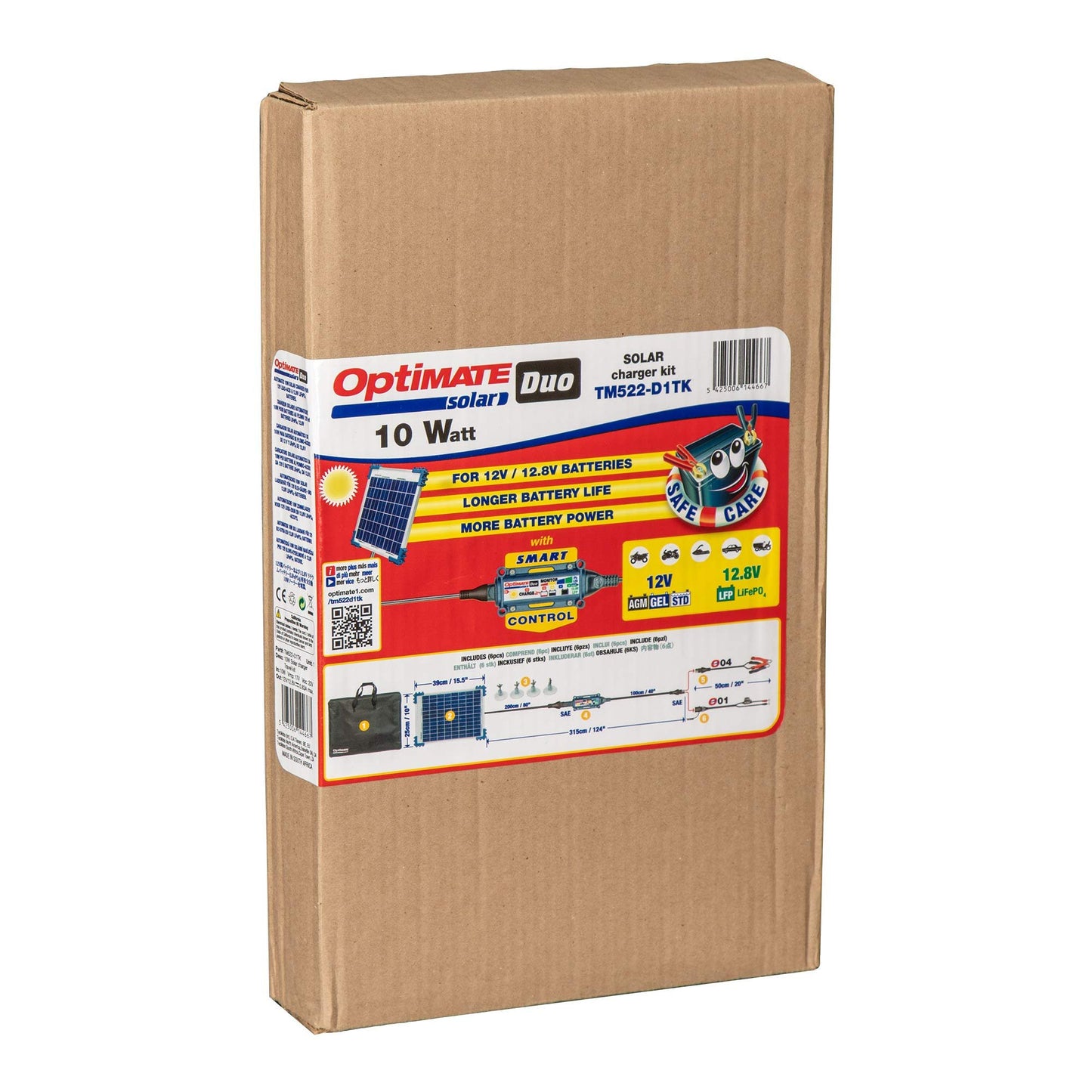 Optimate Solar Duo 40W, TM522-D4, 6-Step 12V / 12.8V 3.3A Weatherproof Solar Battery Saving Charger & maintainer