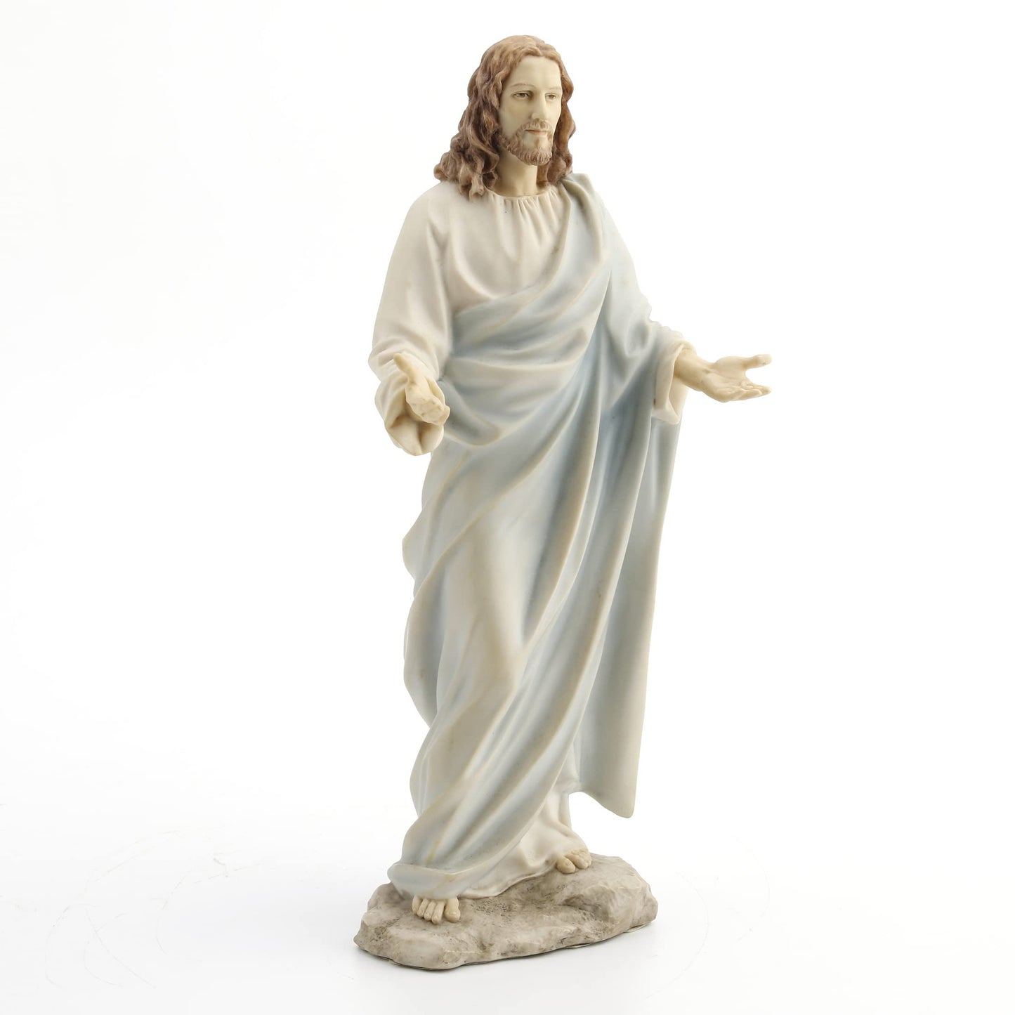 11.75 Inch Jesus with Open Arms Decorative Statue Figurine, White