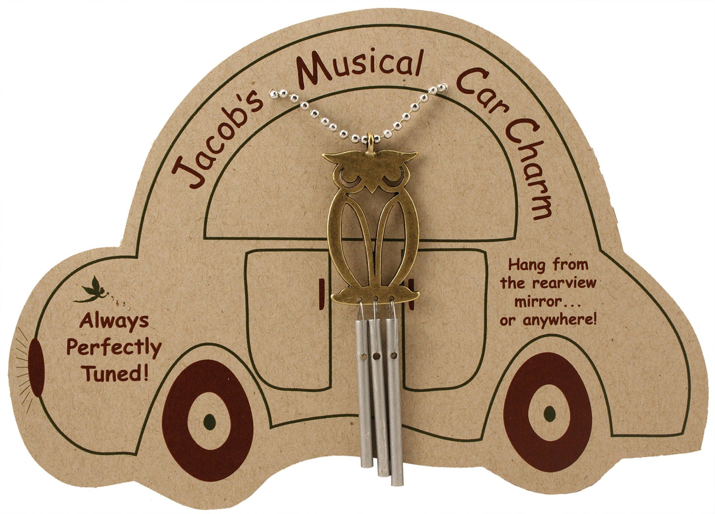 Jacob's Musical Car Charm, Owl, Mini Wind Chime