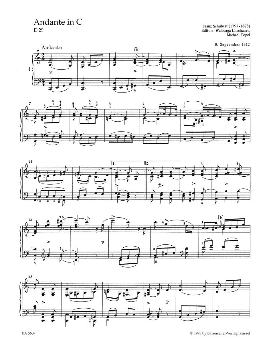 Easy Piano Pieces and Dances Schubert