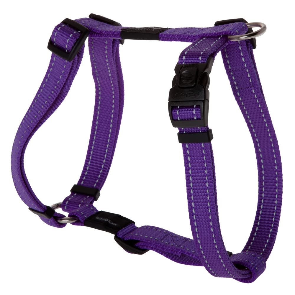 Rogz Utility Large 3/4-Inch Reflective Fanbelt Adjustable Dog H-Harness