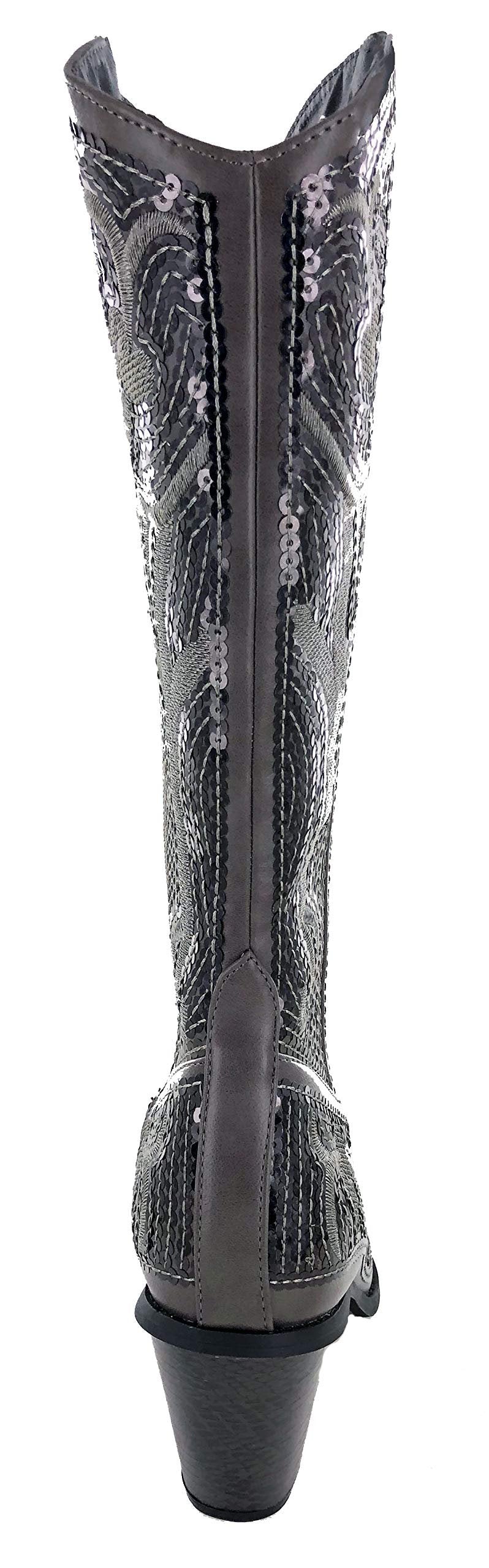 Helen's Heart Bling Boots LB-0290-12 (7, Silver)