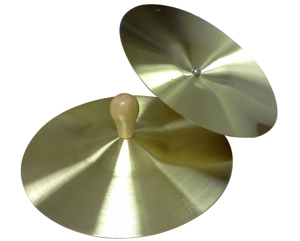 Rhythm Band Brass Cymbals with Knobs 7" Pair With Handles
