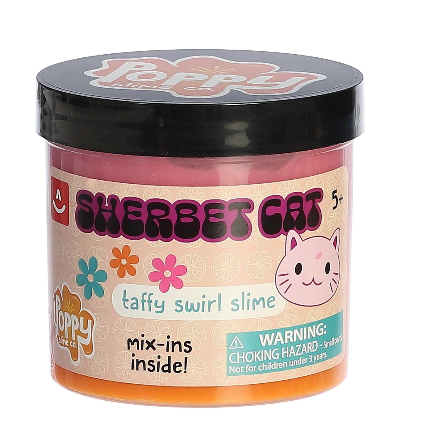 Aurora® Toys Gooey Poppy Slime Co.™ Sherbet Cat Slime Toy - Sensory Play for Fun Playdates - for Kids 5+ Years, Adults, and Parents - Pink 11.3 oz