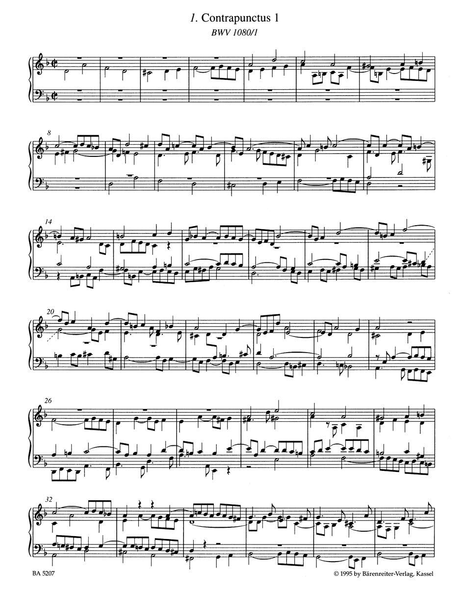 The Art of Fugue BWV 1080 (Piano)