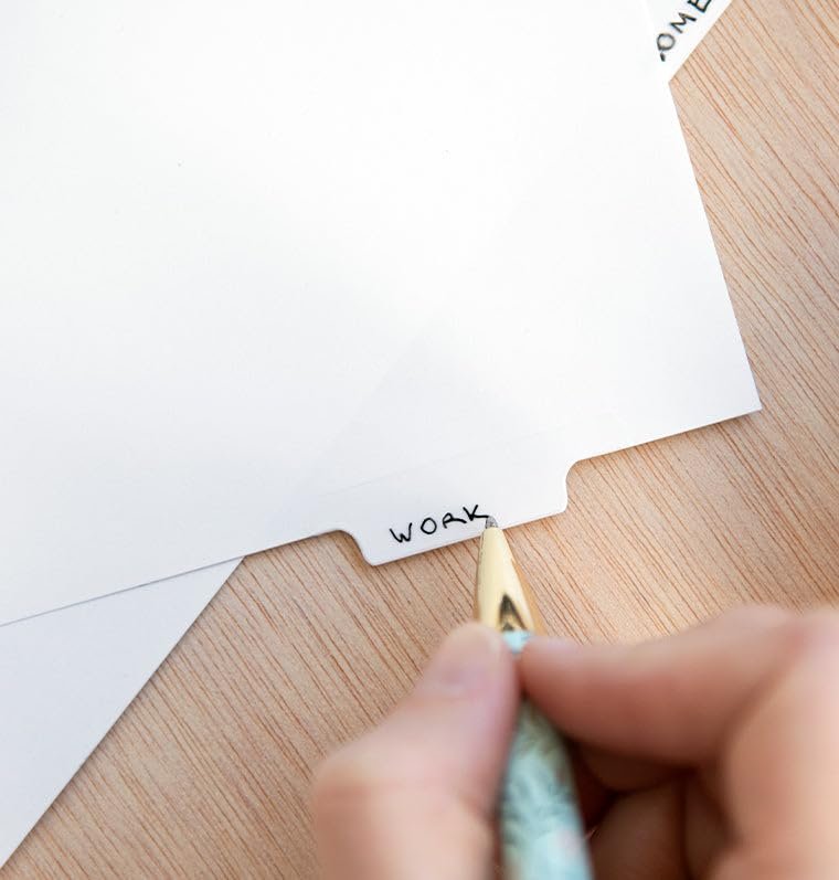 Filofax White Dividers, Personal Size, Cardstock, 7.5-inches Height, B132872