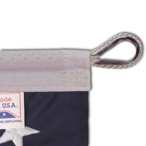Eder Flag - Endura-Nylon U.S. Outdoor Flag - Proudly Made in the USA - Durable - Fade-Resistant - Reinforced Fly Stitching - Heavy-Duty Duck Cloth Headers - Quality Craftsmanship (12 x 18 Foot)