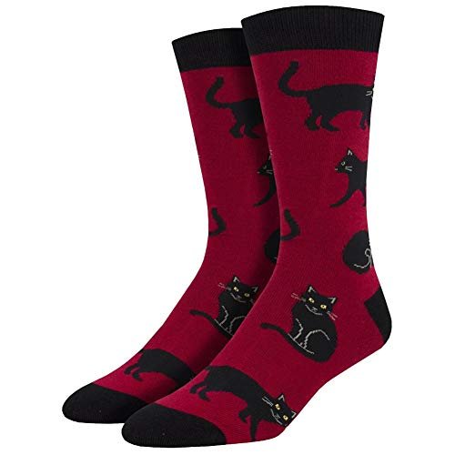 Socksmith Black Cat Socks Red Size 10-13, 1 EA