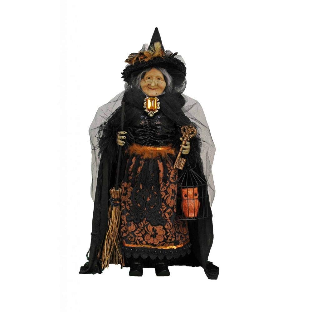 Karen Didion Originals Hilda Witch Figurine, 26 Inches - Handmade Halloween Holiday Home Decorations and Collectibles