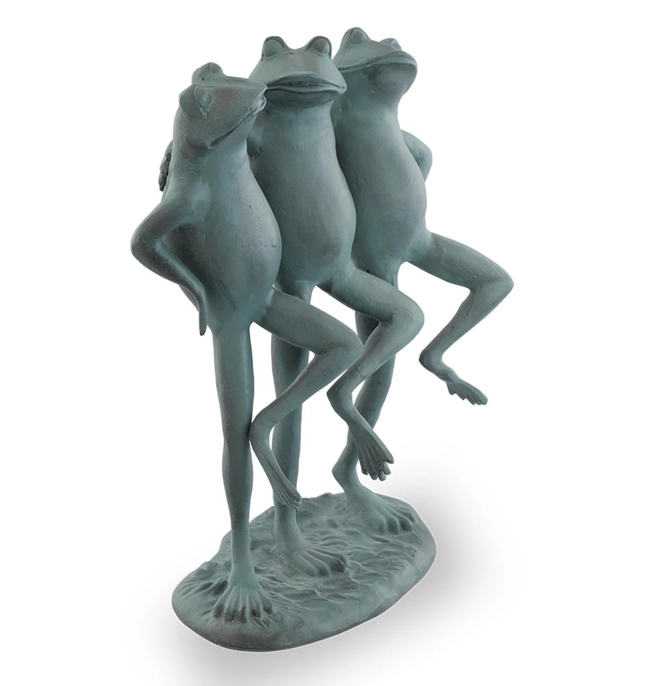 SPI Home Dancing Frog Trio Cast Aluminum Garden Sculpture 18.5 Inches High Outdoor Décor