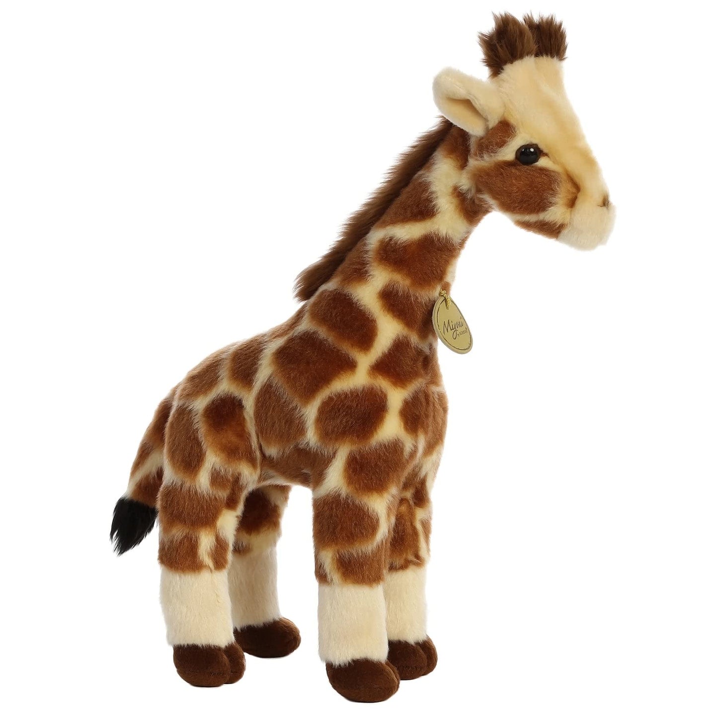 Aurora® Realistic Miyoni® Giraffe Stuffed Animal - Lifelike Detail - Cherished Companionship - Brown 12 Inches