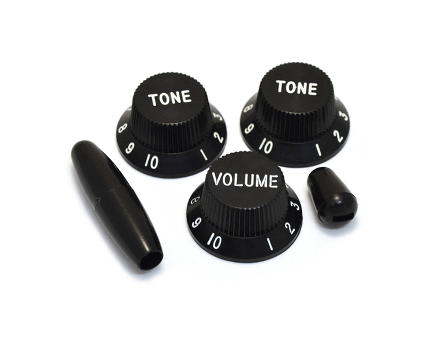 AllParts Black Knob Set for Strat