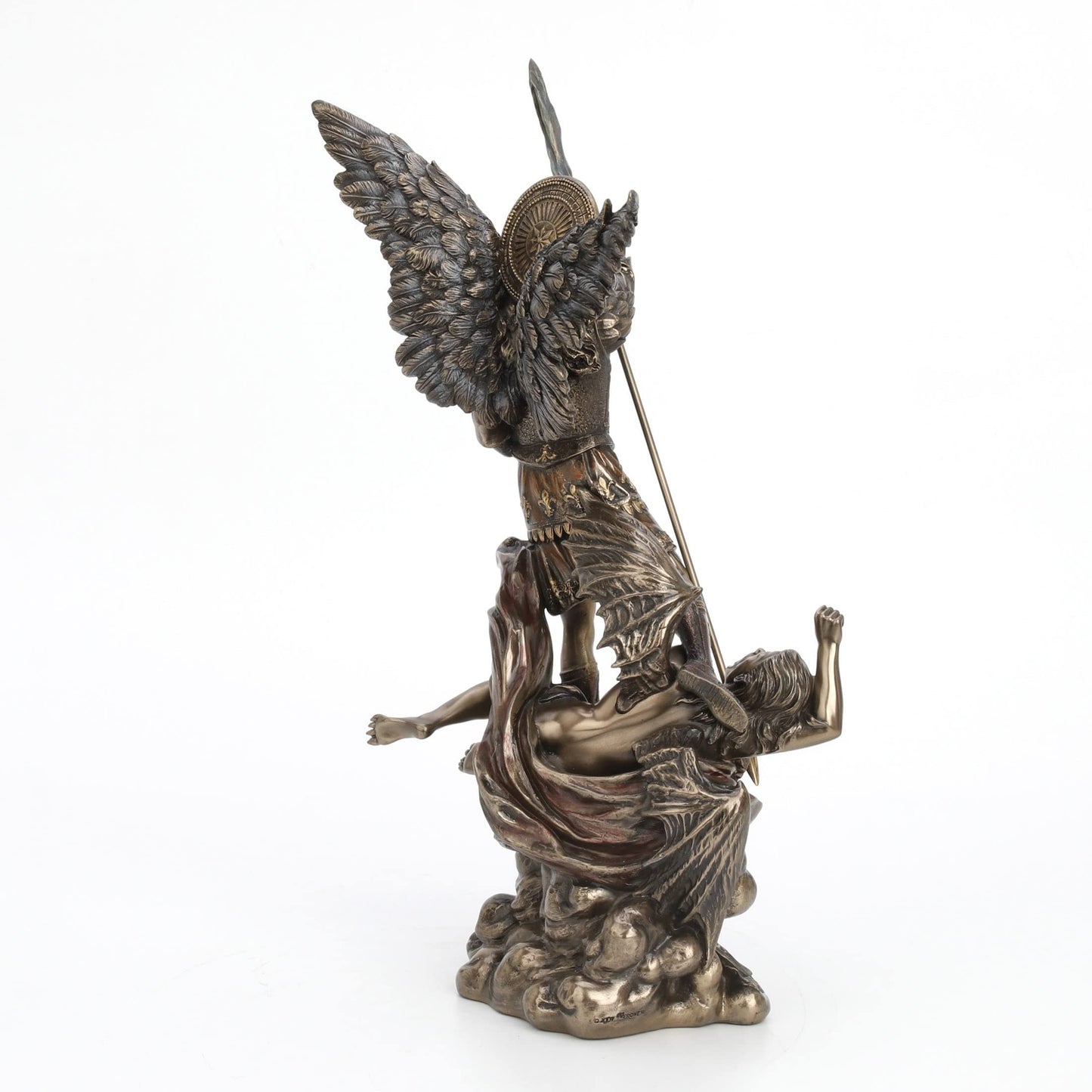 Unicorn Studios WU73529A4 St. Michael Holding Flowers Standing on The Demon