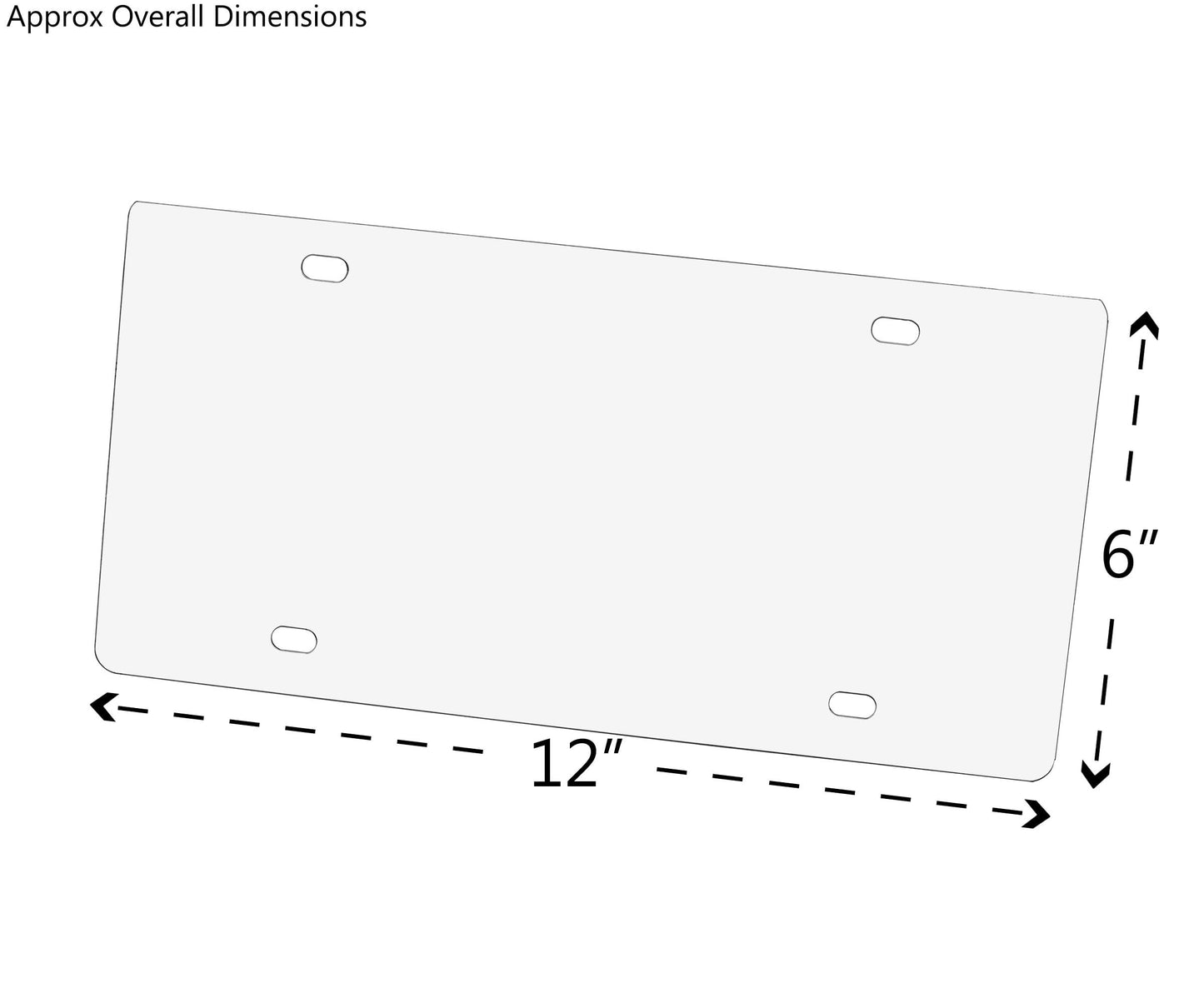 Blank License Plate Laser Cut Clear Acrylic Custom Vanity Plates with 4 Holes for DIY Craft Projects and Customizing Cars Trucks and SUVs by Marketing Holders