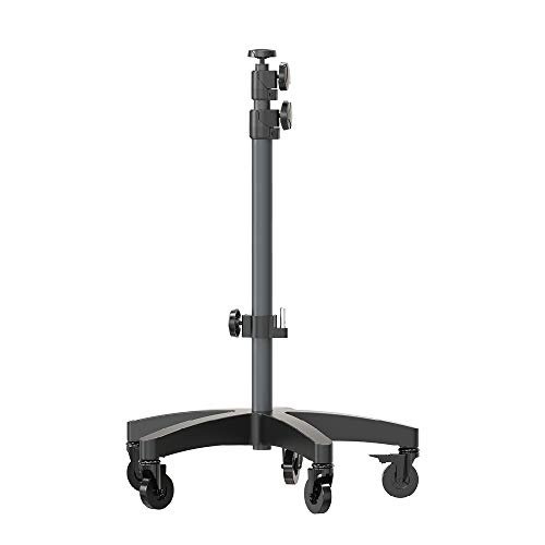 SCANGRIP WHEEL STAND, for Mobile Work Light Positioning in the Workshop, Detailing Light Stand, Extendable from 3 ft to 6,2 ft, Bracket for Second Work Light