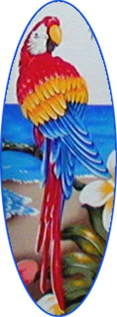 Pacific Legend Men's Parrots Beach Border Hawaiian Shirt